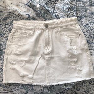 white denim skirt, size M but fits like a S